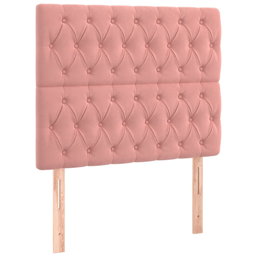 Boxspring Met Matras Fluweel Roze 90 x 200 cm Getuft ontwerp