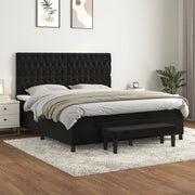 Boxspring met matras zwart 180x200 cm