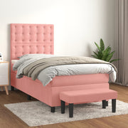 Boxspring met matras 80x200 cm roze fluweel