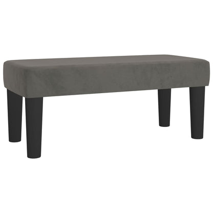 Boxspring Met Matras Fluweel Donkergrijs 90 x 190 cm Knopen