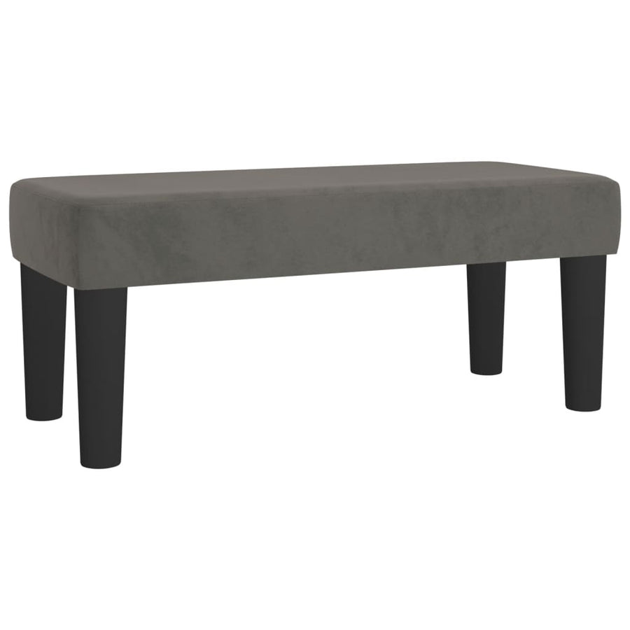 Boxspring Met Matras Fluweel Donkergrijs 90 x 190 cm Knopen