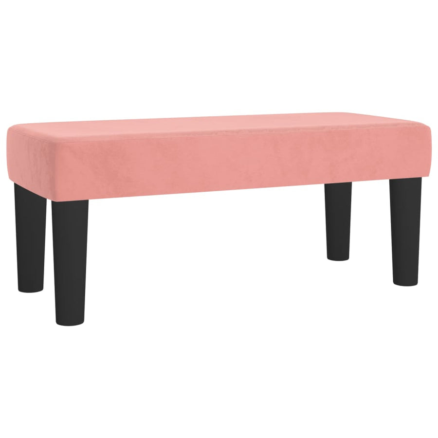 Boxspring Met Matras Fluweel Roze 90X190 Cm 90 x 190 cm Knopen