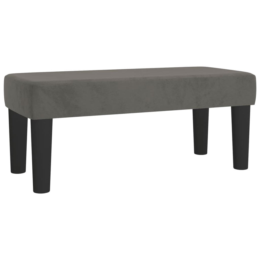 Boxspring Met Matras Fluweel Donkergrijs 90 x 200 cm Knopen