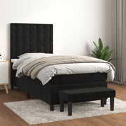 Boxspring bed met matras 100x200 cm zwart
