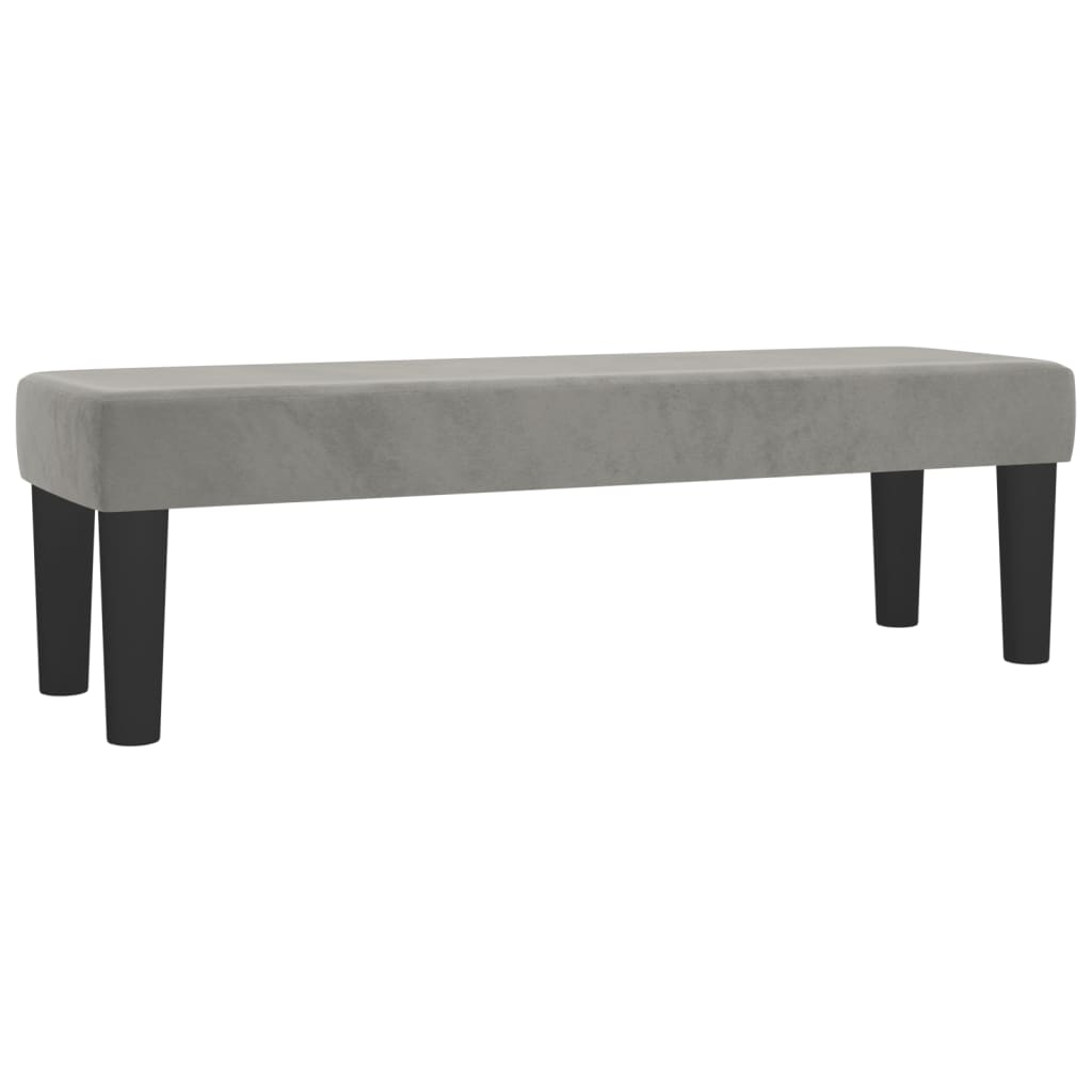 Boxspring Met Matras Fluweel Lichtgrijs 140 x 190 cm Knopen