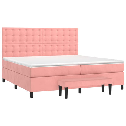 Boxspring Met Matras Fluweel 200 x 200 cm