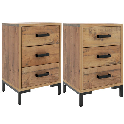 Nachtkastjes Massief Grenenhout 2 40 x 30 x 55 cm Bruin