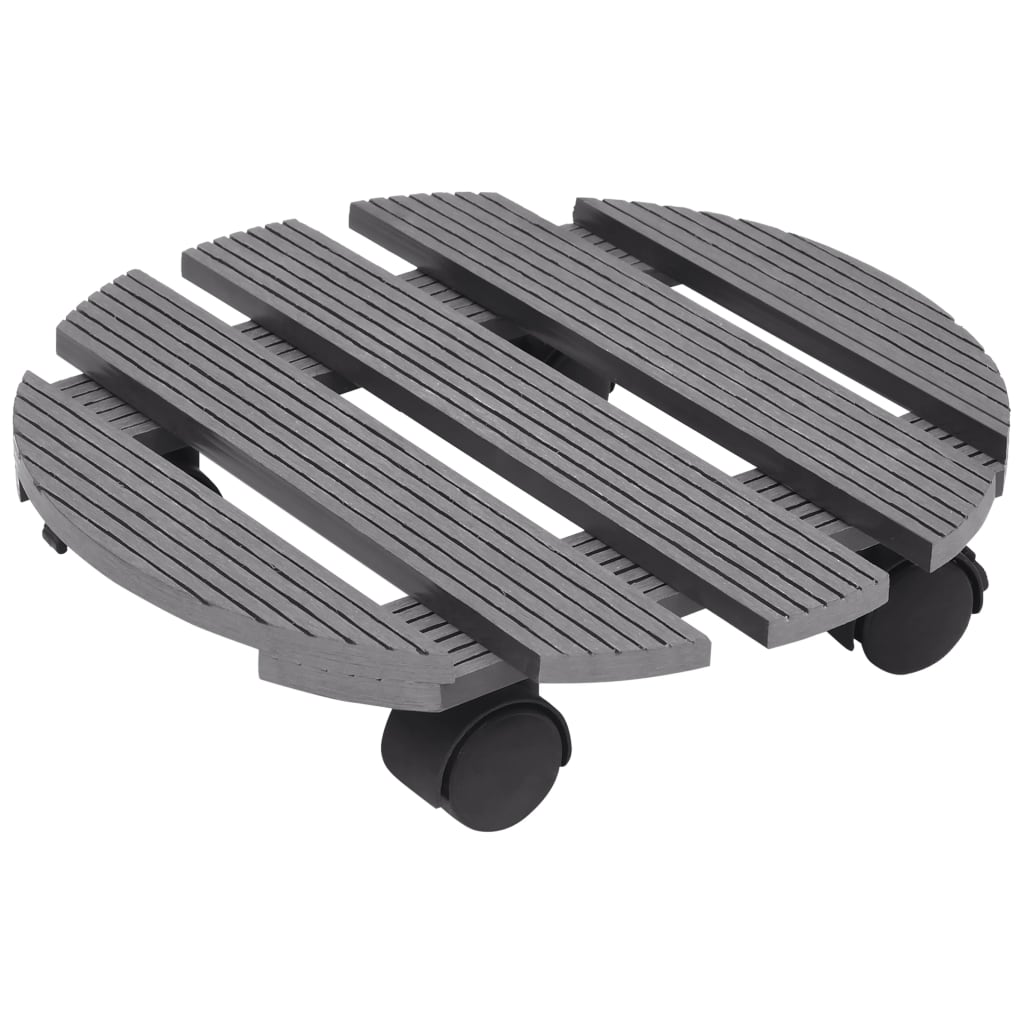 Plantentrolleys Ø30X7,5 Cm Hkc 4 Grijs Rond