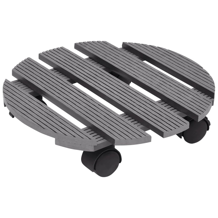 Plantentrolleys Ø30X7,5 Cm Hkc 4 Grijs Rond