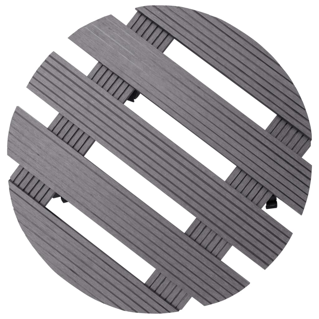 Plantentrolleys Ø30X7,5 Cm Hkc 4 Grijs Rond