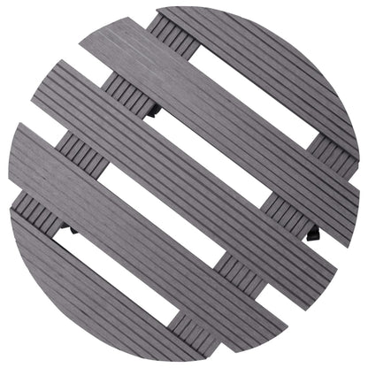 Plantentrolleys Ø30X7,5 Cm Hkc 4 Grijs Rond
