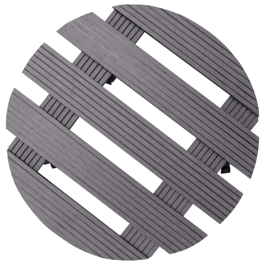 Plantentrolleys Ø30X7,5 Cm Hkc 4 Grijs Rond