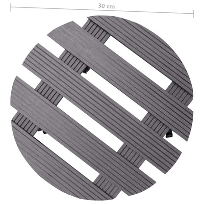 Plantentrolleys Ø30X7,5 Cm Hkc 4 Grijs Rond