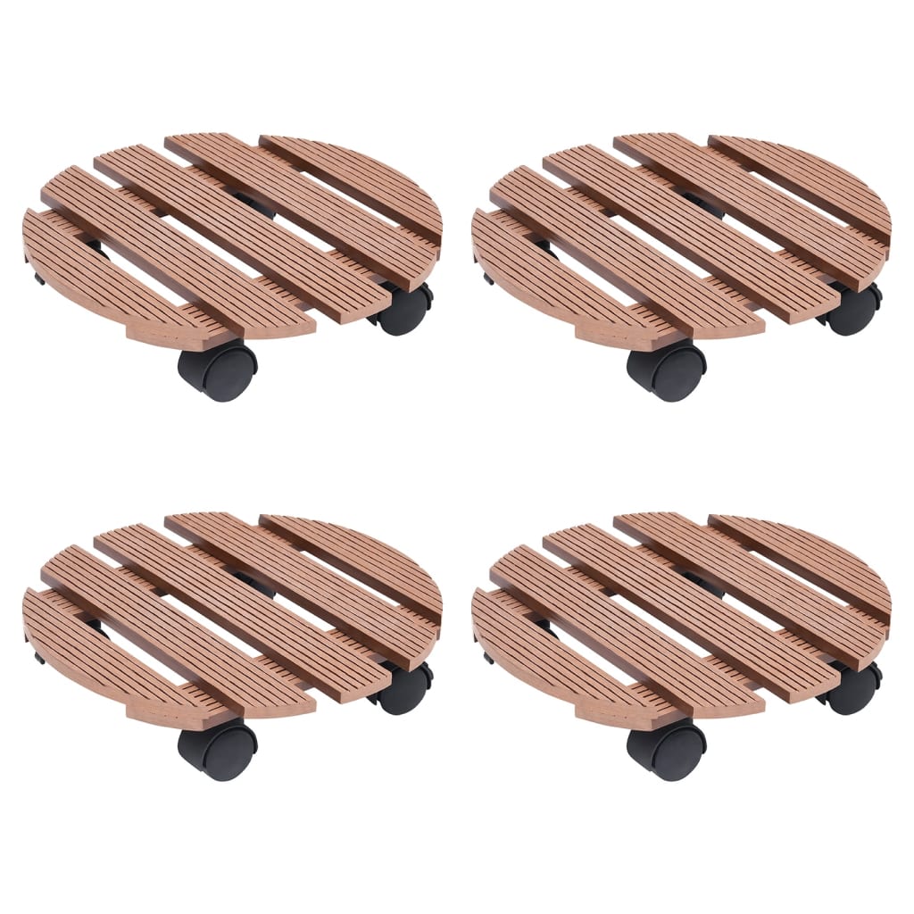 Plantentrolleys Ø30X7,5 Cm Hkc 4 Bruin Rond