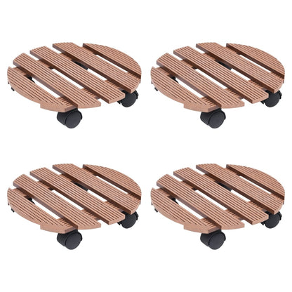 Plantentrolleys Ø30X7,5 Cm Hkc 4 Bruin Rond