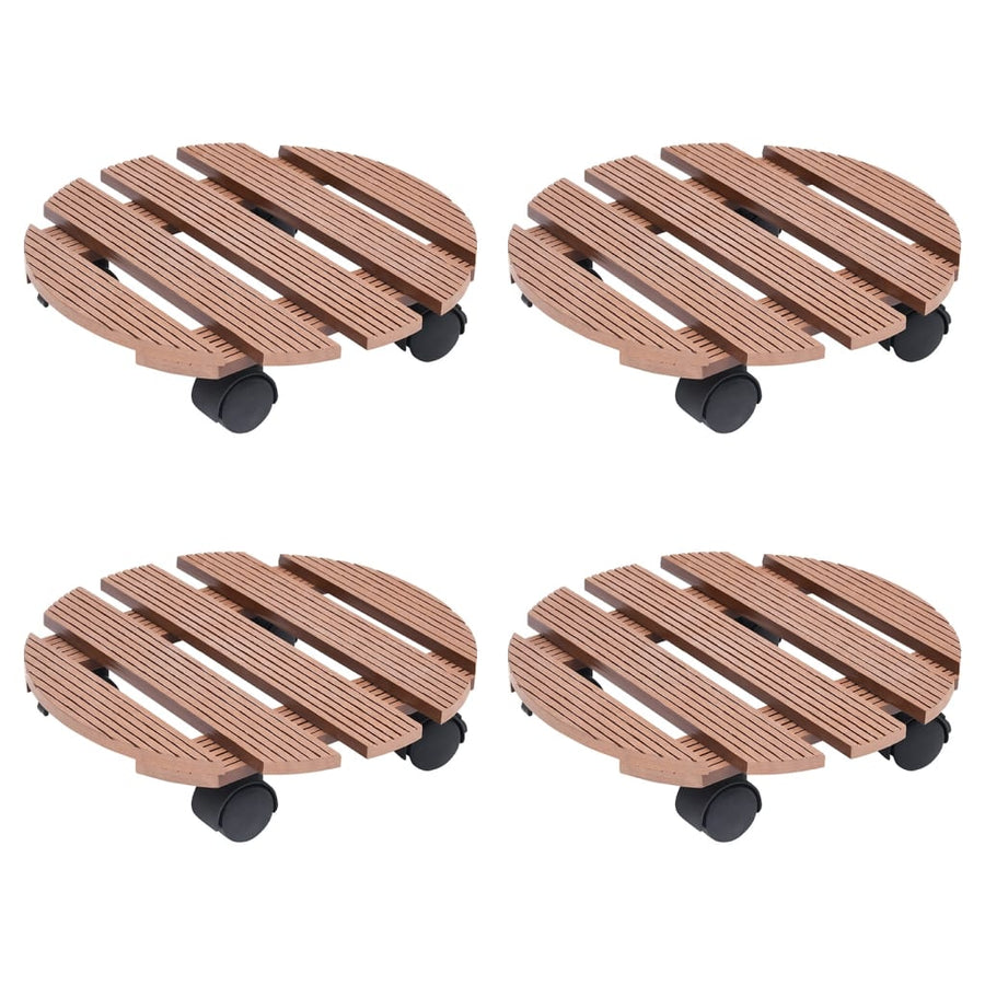 Plantentrolleys Ø30X7,5 Cm Hkc 4 Bruin Rond