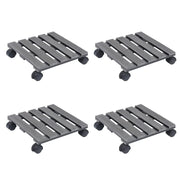 Plantentrolley set van 4 30x30x7,5 cm grijs