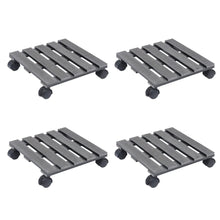 Plantentrolleys 4 St 30X30X7,5 Cm Hkc Grijs
