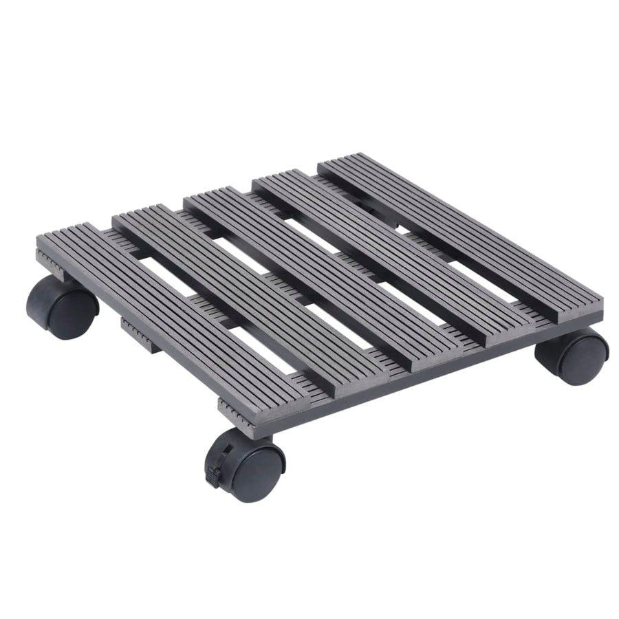 Plantentrolleys 4 St 30X30X7,5 Cm Hkc Grijs