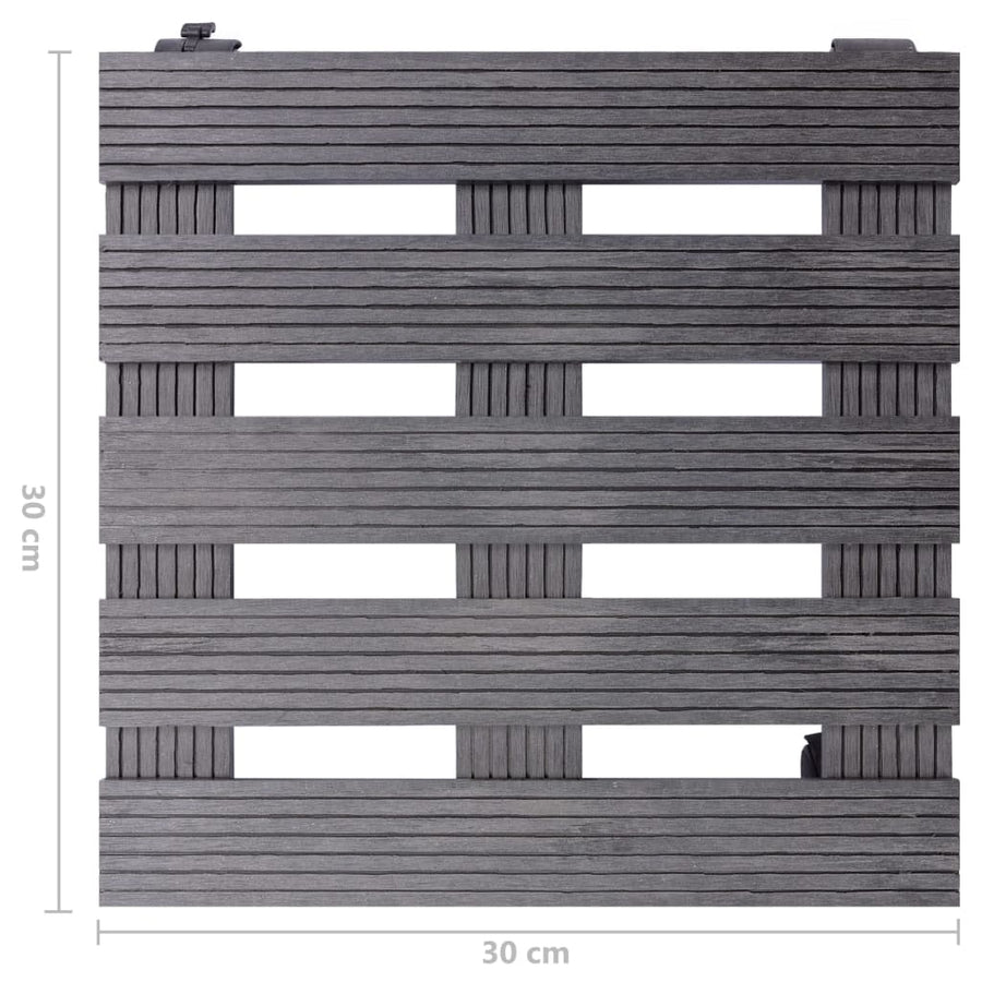 Plantentrolleys 4 St 30X30X7,5 Cm Hkc Grijs