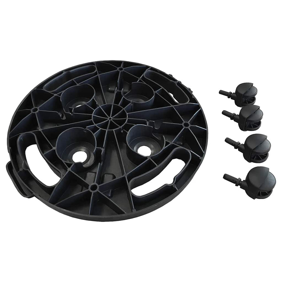 Plantentrolleys Met Wielen 170 Kg Diameter 30 Cm Zwart 2