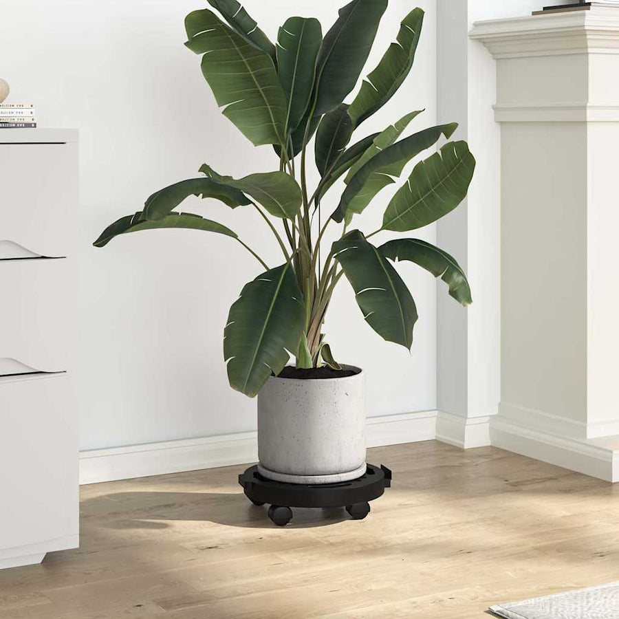 Plantentrolleys Met Wielen 170 Kg Diameter 30 Cm Zwart 2