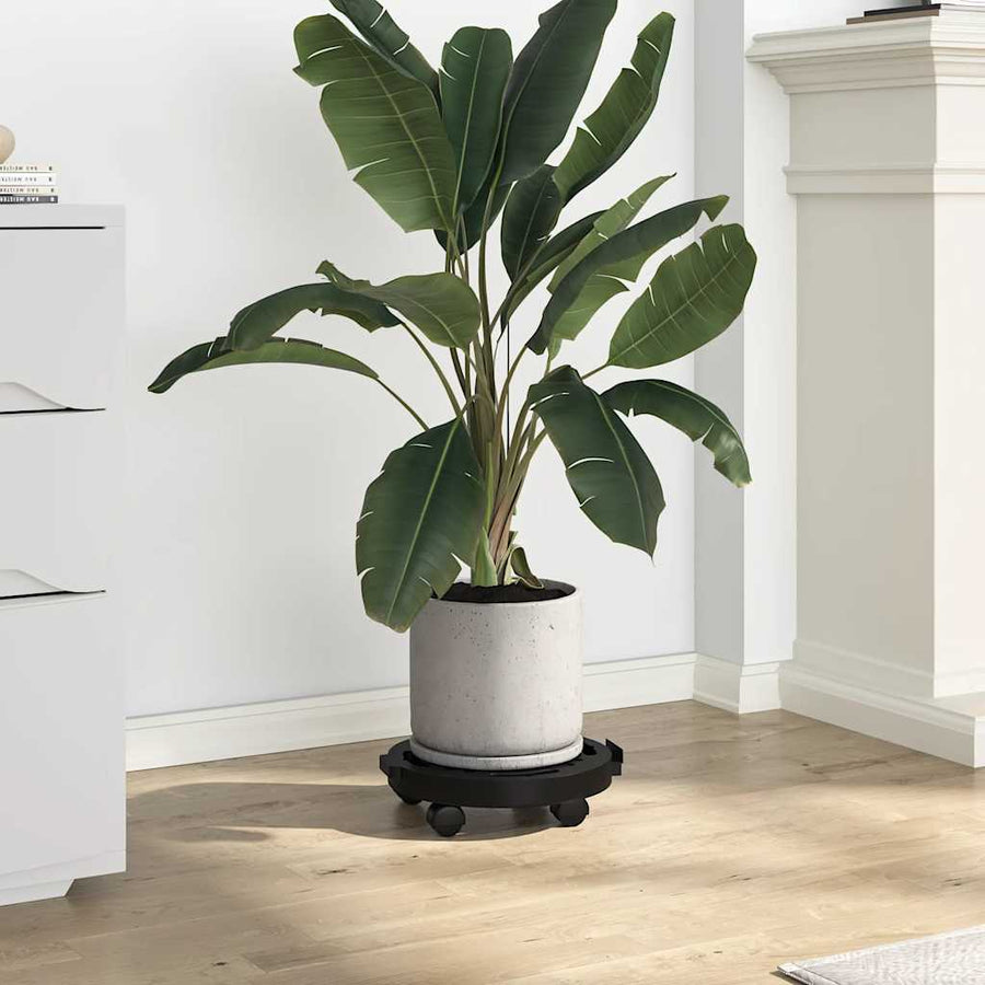 Plantentrolleys Met Wielen 170 Kg Diameter 30 Cm Zwart 3