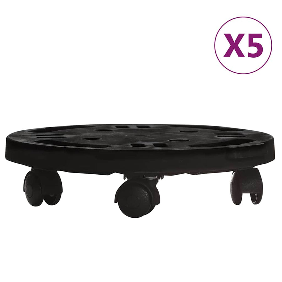 Plantentrolleys Met Wielen 170 Kg Diameter 30 Cm Zwart 5