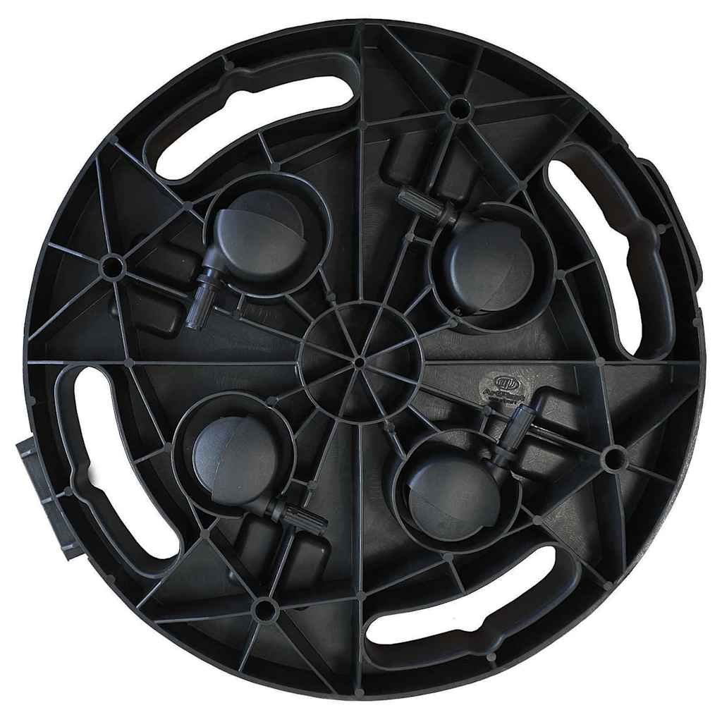 Plantentrolleys Met Wielen 170 Kg Diameter 30 Cm Zwart 5