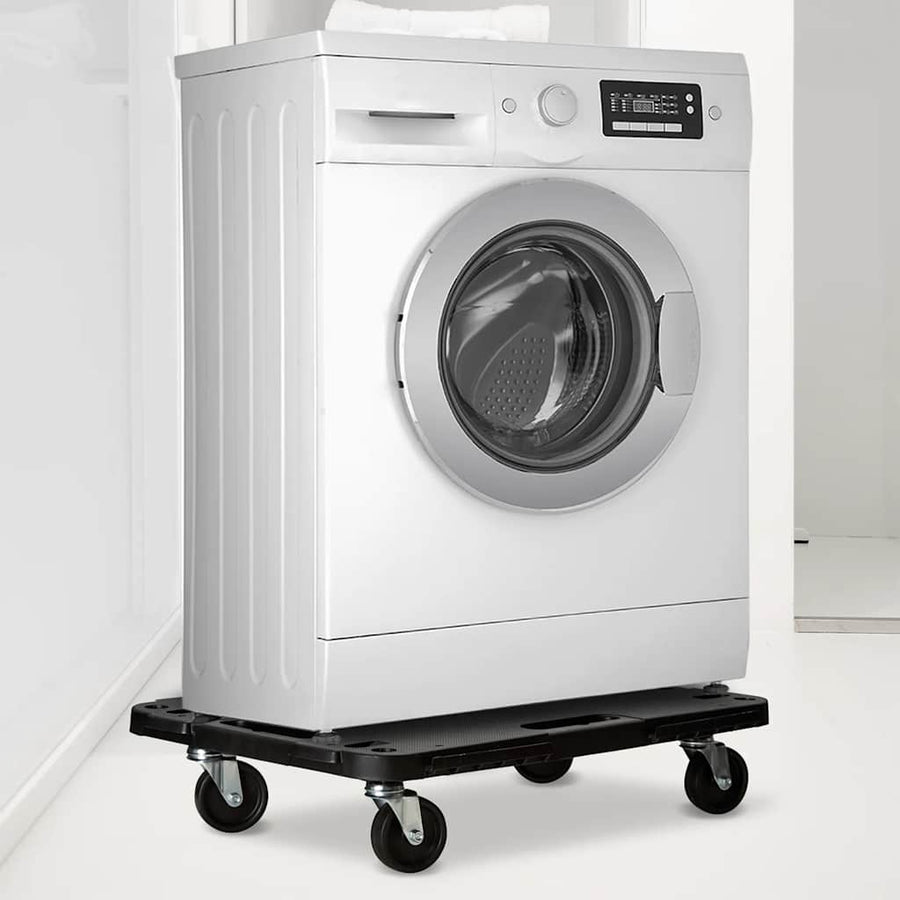 Transporttrolleys 2 st 58x38x12 cm polypropeen zwart
