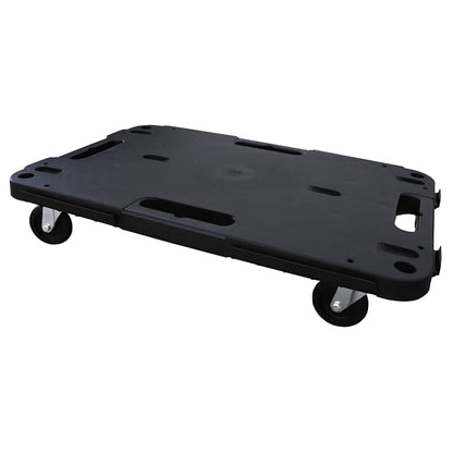 Transporttrolleys 2 st 58x38x12 cm polypropeen zwart