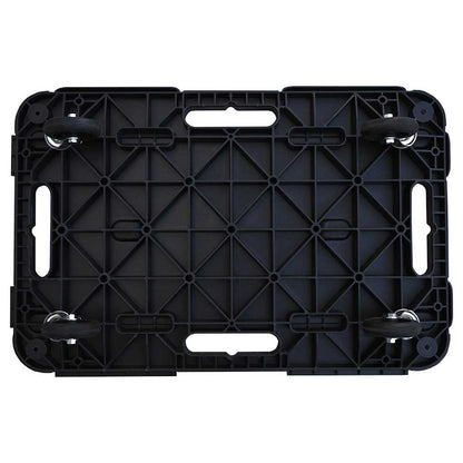 Transporttrolleys 2 st 58x38x12 cm polypropeen zwart