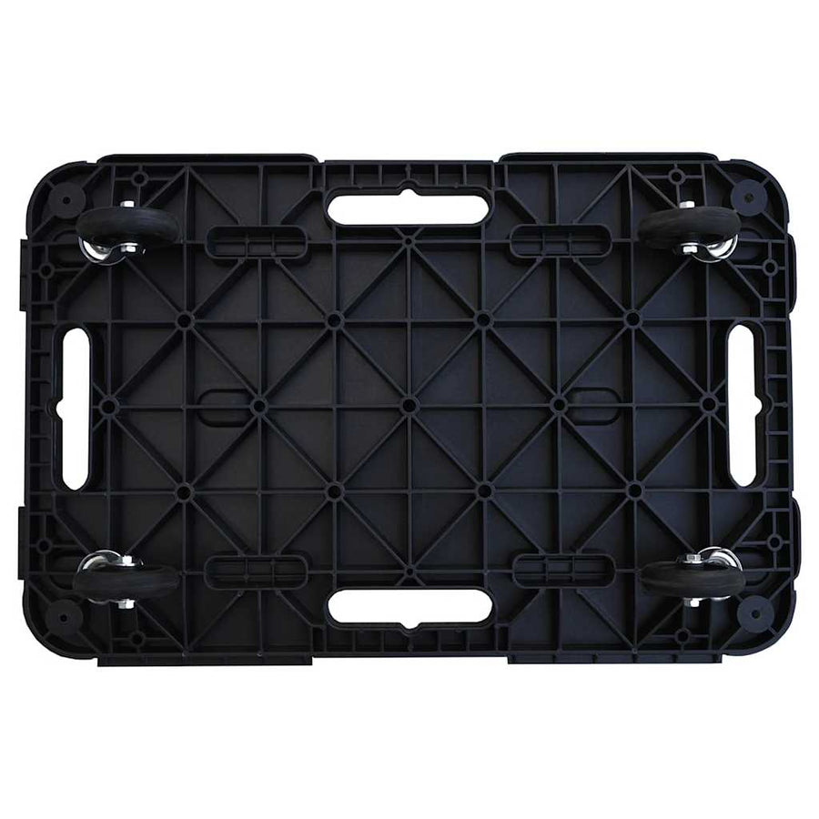 Transporttrolleys 2 st 58x38x12 cm polypropeen zwart