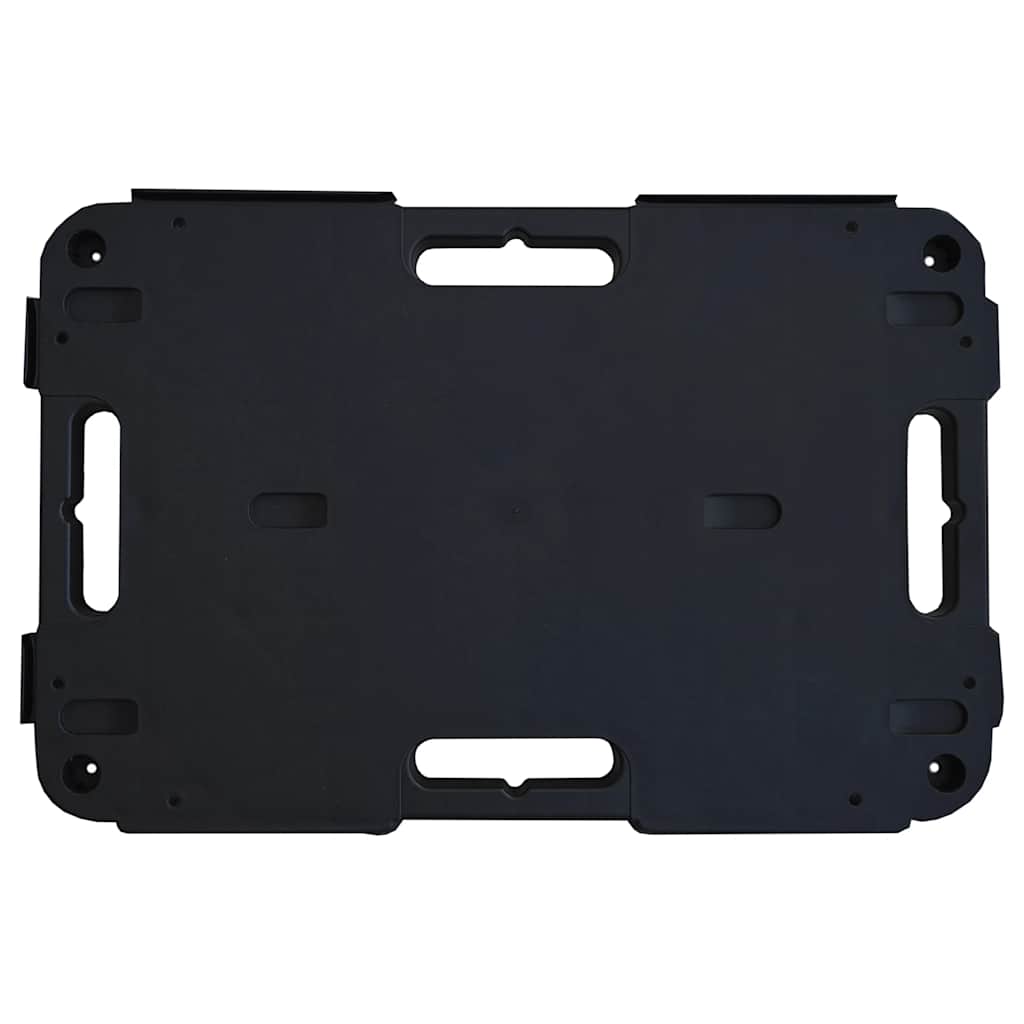 Transporttrolleys 2 st 58x38x12 cm polypropeen zwart