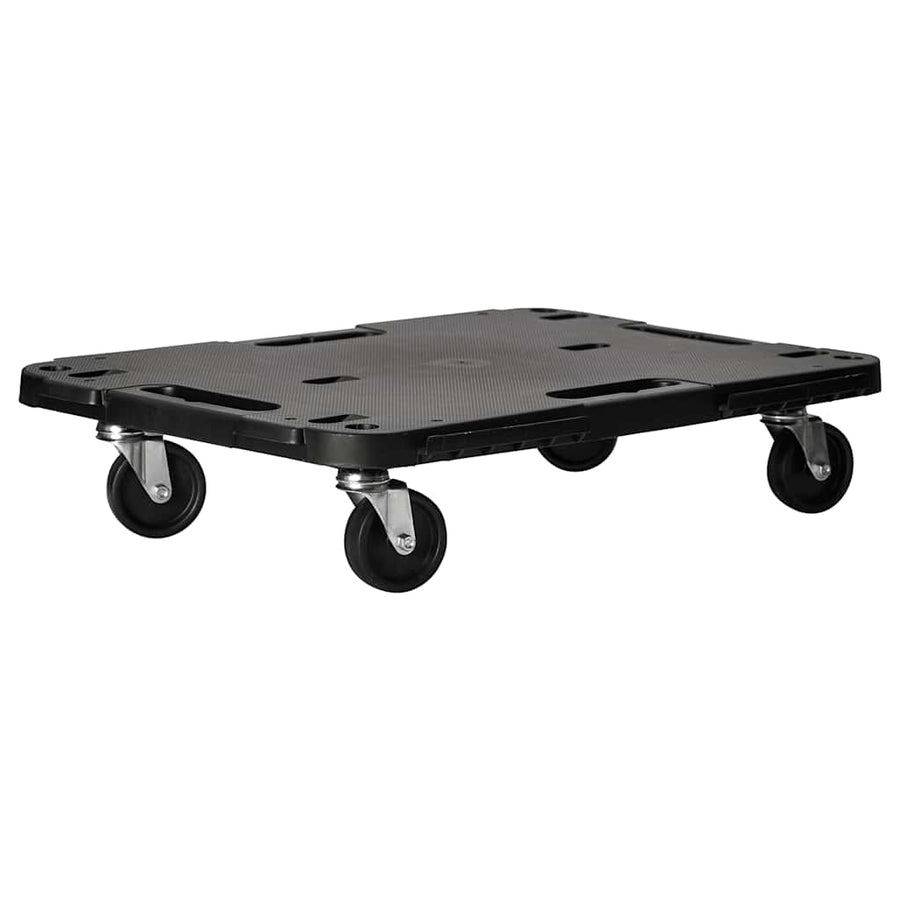 Transporttrolleys 3 st 58x38x12 cm polypropeen zwart