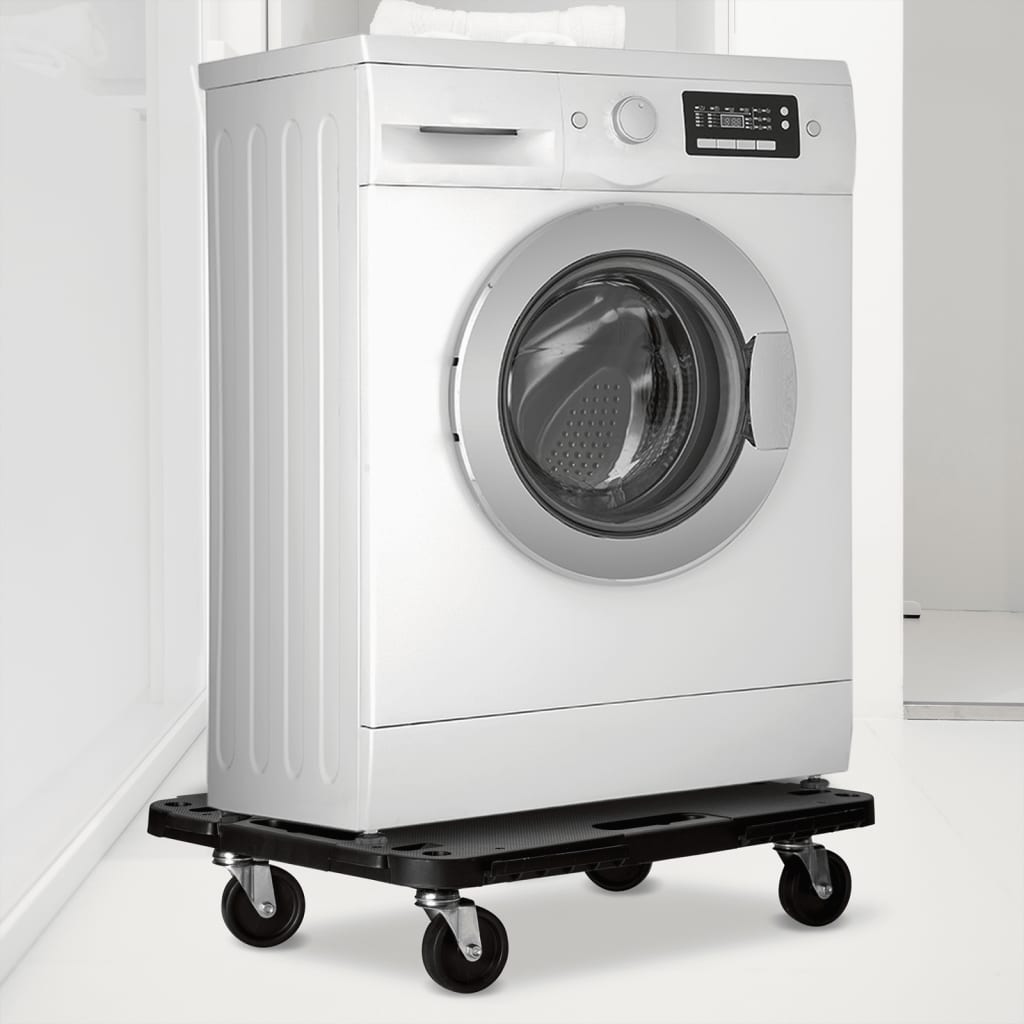 Transporttrolleys 3 st 58x38x12 cm polypropeen zwart