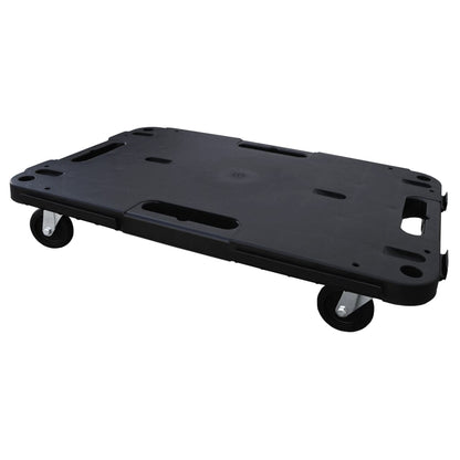 Transporttrolleys 3 st 58x38x12 cm polypropeen zwart
