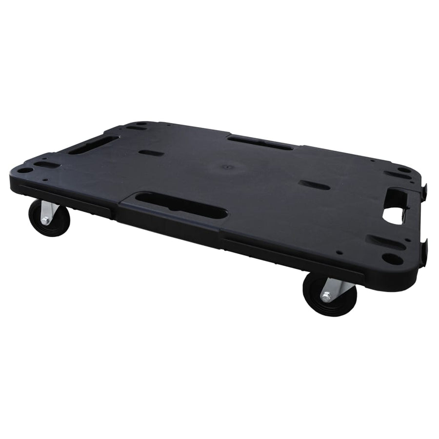 Transporttrolleys 3 st 58x38x12 cm polypropeen zwart