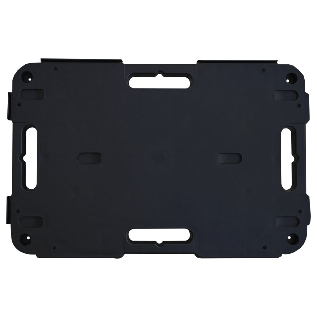 Transporttrolleys 3 st 58x38x12 cm polypropeen zwart