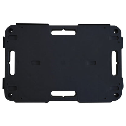 Transporttrolleys 3 st 58x38x12 cm polypropeen zwart