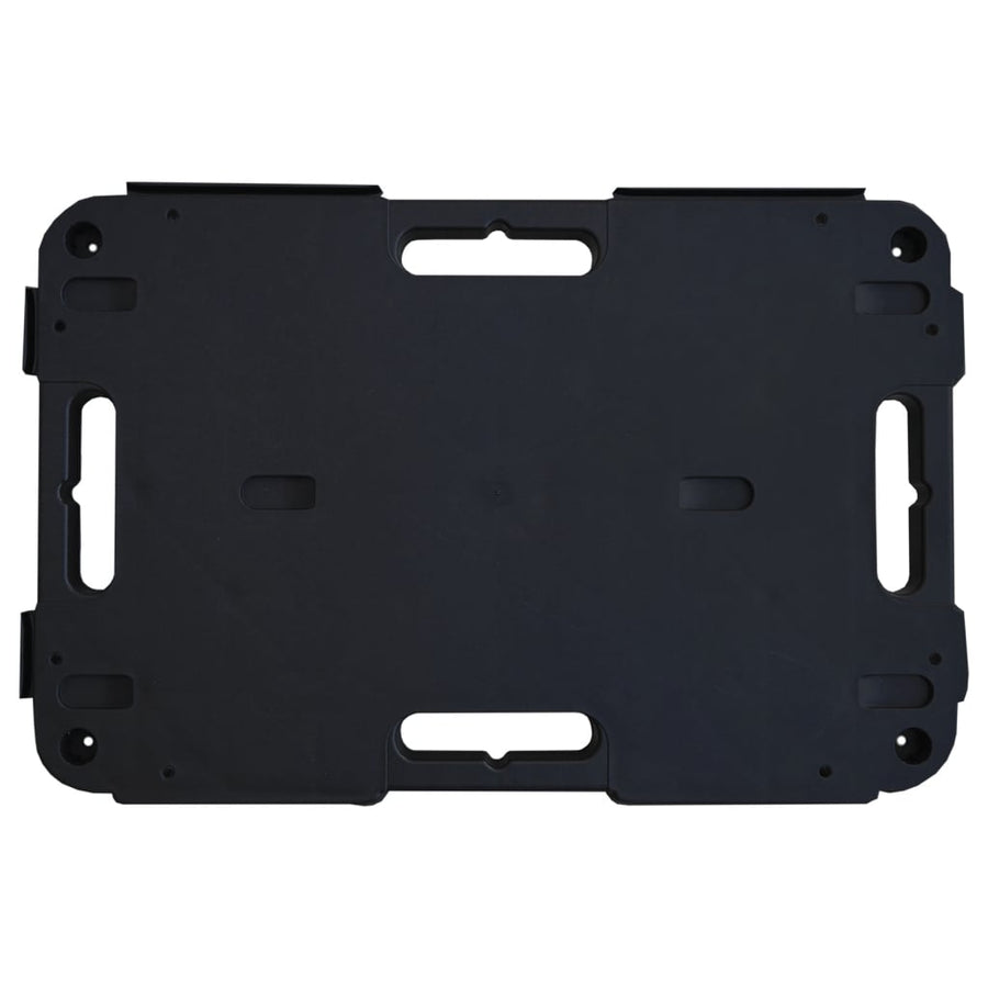 Transporttrolleys 3 st 58x38x12 cm polypropeen zwart