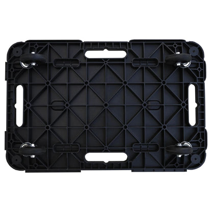 Transporttrolleys 3 st 58x38x12 cm polypropeen zwart