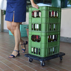 Transporttrolley set 3 st 58x38x12 cm polypropeen zwart