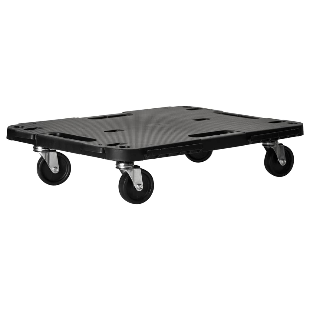 Transporttrolleys 5 st 58x38x12 cm polypropeen zwart