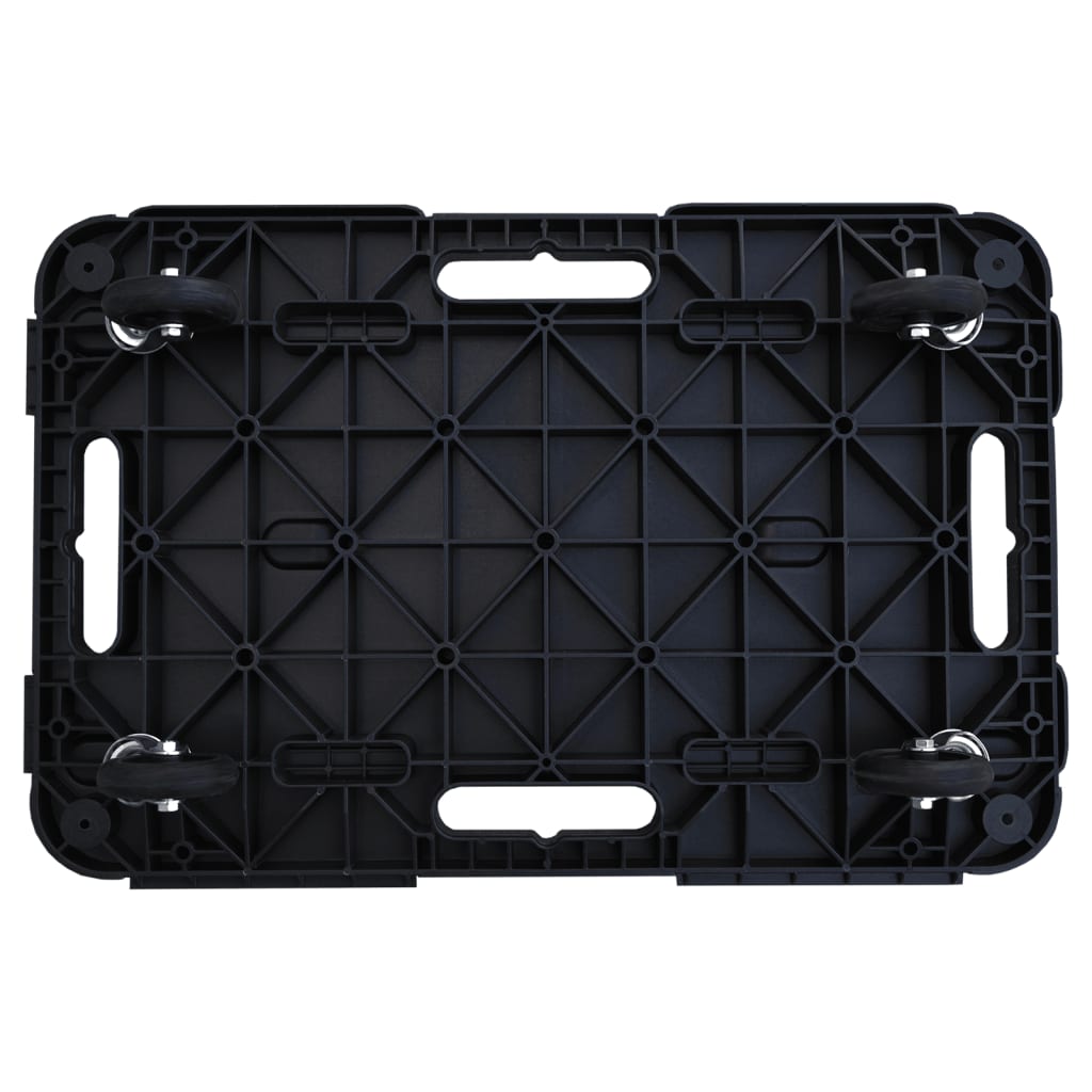 Transporttrolleys 5 st 58x38x12 cm polypropeen zwart