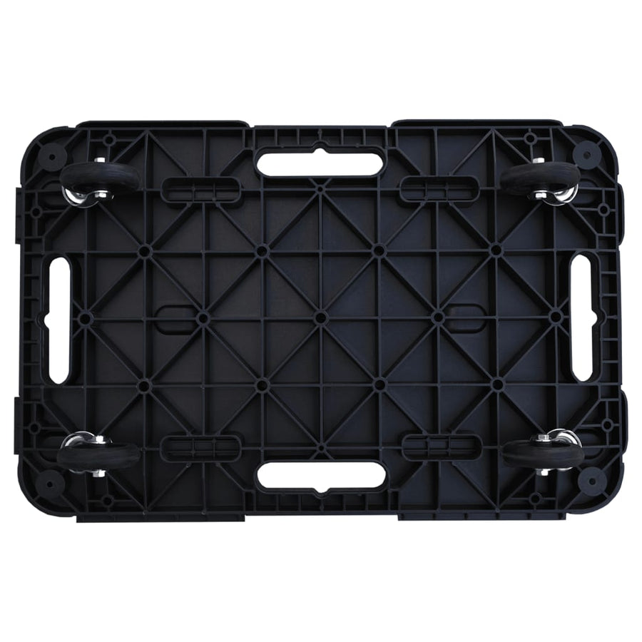 Transporttrolleys 5 st 58x38x12 cm polypropeen zwart