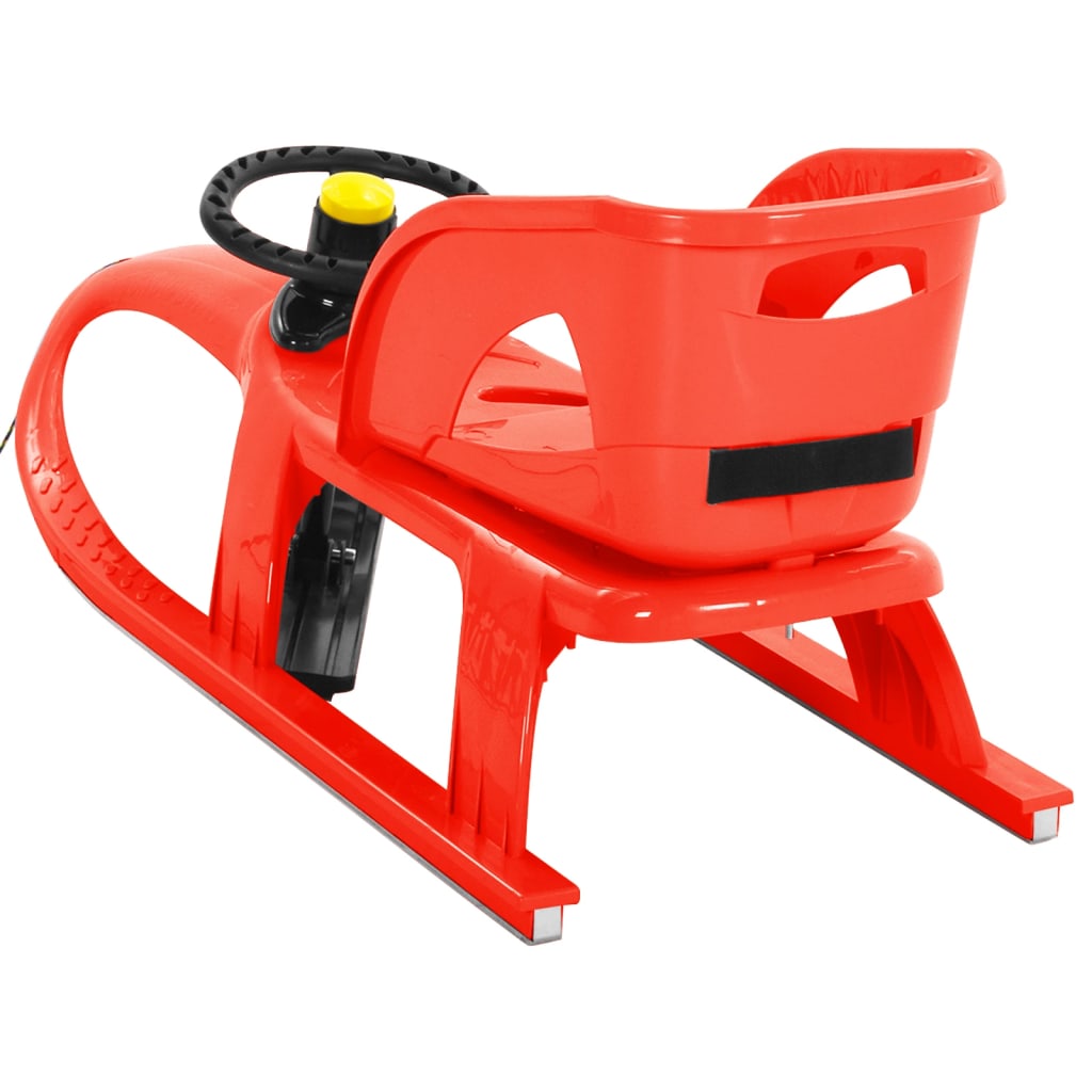 Slee met zitje en stuur 102,5x40x23 cm polypropeen rood