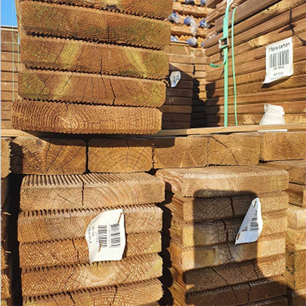 B-Stock Tuinbrug 170X74 Cm Geïmpregneerd Massief Grenenhout