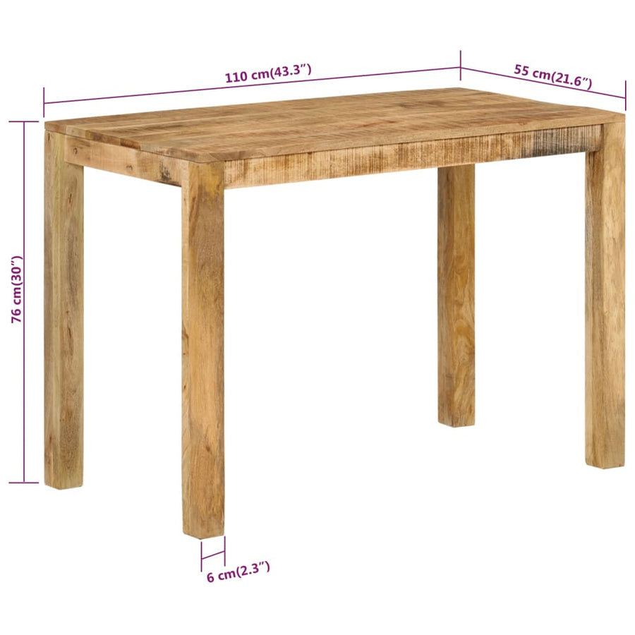 Eettafel 110X55X76 Cm Massief Mangohout 110 x 55 x 76 cm
