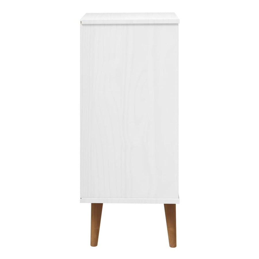 Ladekast Molde 40X35X82 Cm Massief Grenenhout Wit